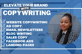 do engaging brand story, website copywriting, email copy, sales copy and ad copy