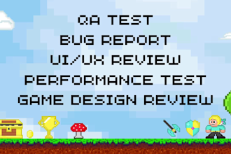 test your games for design performance and quality
