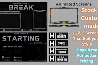 create your professional stream overlay n screens