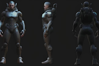 do 3d character models, 3d realistic characters, game ready asset for your game
