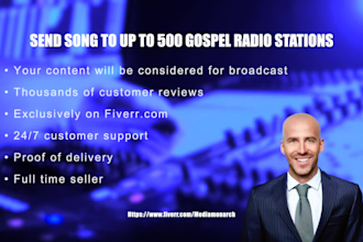send your song to up to 500 gospel christian radio stations