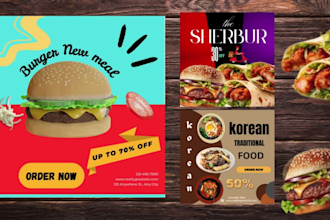 custom food poster designs that make your dishes pop