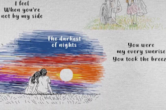 create an attractive animated hand drawn lyric video