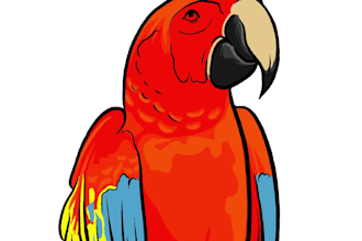 draw cartoon sticker style pet portrait on procreate