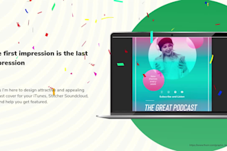 do  design professional podcast cover art