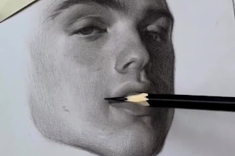 create a lifelike pencil drawing or sketch of your face