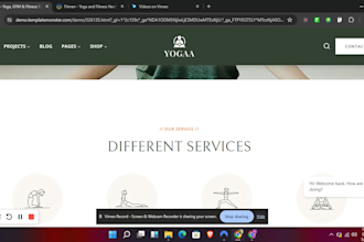 design meditation website yoga fitness website online course coaching website