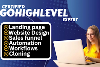 build clone gohighlevel landing page ghl website  funnel ghl course membership