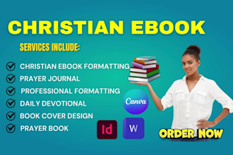 format design christian ebook daily devotion prayer journal on vellum indesign