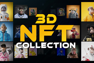 design professional 3d nfts with base,traits,and collections