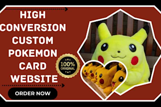 design custom pokeman shopify store tcg card board game card box trade website