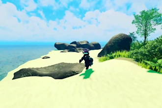 develop a full roblox game with scripting, UI, vfx, and custom map