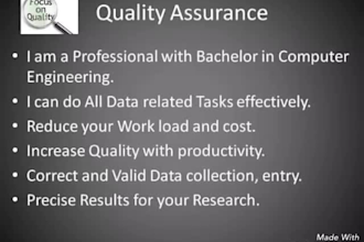be virtual assistant for research, data entry