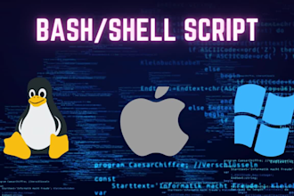 write bash, shell and automation scripts in linux, unix and windows