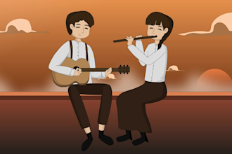 make a 2d cartoon animation video