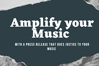 write industry quality press release for your music