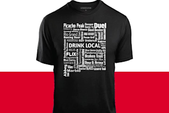 illustration typography wordmark custom bulk t shirt design