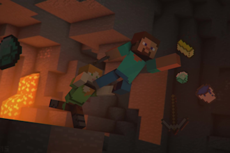 create a mojang style animated minecraft wallpaper