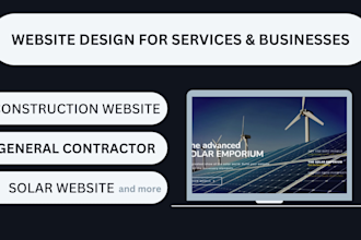 design construction website design contractor website design solar website