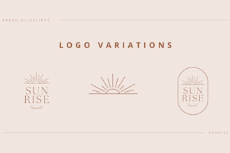 do brand style guide with minimal logo and brand book