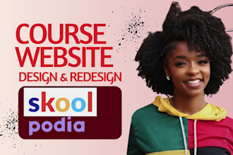 setup skool community online course website podia website podia online course