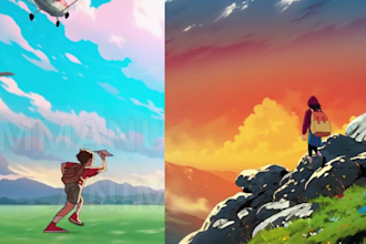 do 2d cartoon fighting anime japanese style game art character design animation
