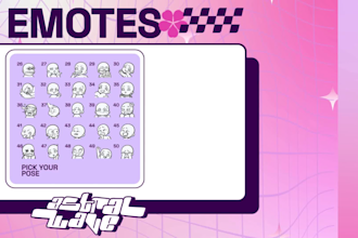 draw custom twitch emotes, chibi emotes and animated emotes