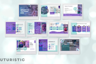 professional powerpoint presentation design or digital video