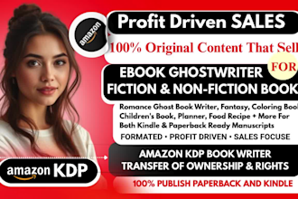 ebook ghostwriter, amazon KDP book writer, kdp coloring book, nonfiction ebook