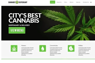 design a professional cbd hemp or cannabis website with SEO