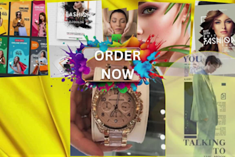 provide eye stunning fashion flyers and watch design