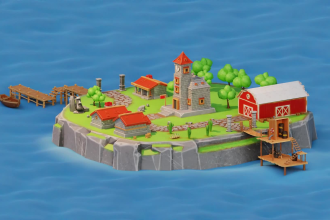 do 3d prop, asset, model, map for game, environment, project