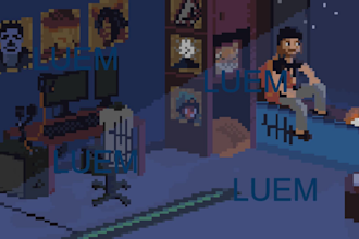 create pixel art animation intro outro for your stream