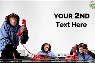create a short funny monkey video promo or ad in 6hrs