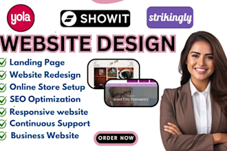 website design and redesign yola, strikingly, show it, website expert