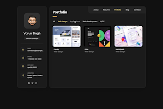 build personal portfolio website, business website or blog