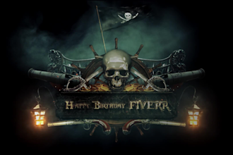 make pirates of the caribbean style happy birthday video