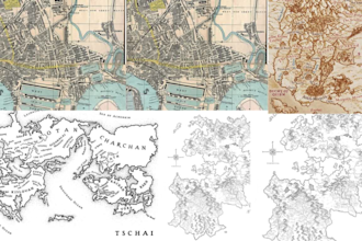 vector map illustration map design 3d isometric map vector illustration fantasy