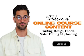 create and upload online course video, educational, elearning contents, ebooks