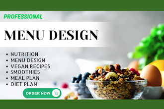design family canva, kid, menu, nutrition, keto diet, vegan german recipe ebook