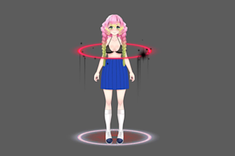 add and rig a magical transformation circle for your live2d model