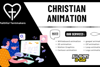 create christian church and bible whiteboard and 2d animation