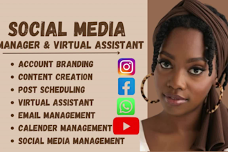 be your social media virtual assistant instagram manychat executive admin VA