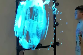 do 3d hologram animation, 3d holographic fan, hologram modeling for industrial
