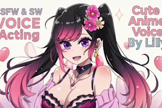 voice your sfw and nsfw scripts cute voice anime, game podcast audiobook anima