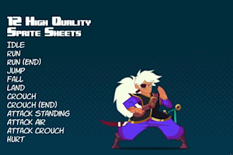 create 2d sprite 2d animation sprite sheet pixel art sprite sheet