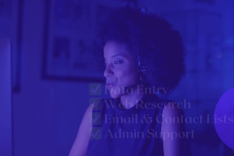 be your virtual assistant for data entry, invoicing, admin task and web research