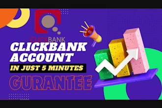 create verified  clickbank affiliate accounts for you