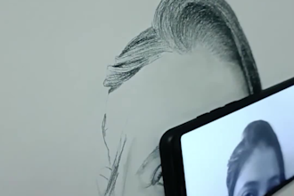 create a detailed hand drawn pencil portrait from your photo