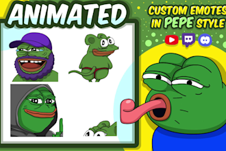 draw animated emotes in pepe style